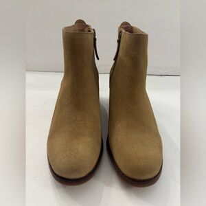 Cole Haan Holis Women Nude Suede Buckle Ankle Bootie Size 7B Fall Winter Neutral